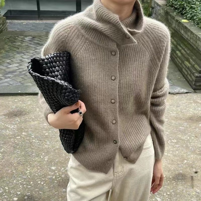 Wool Coat Peacoat - Водолазка, кардиган, женский свитер из 100%