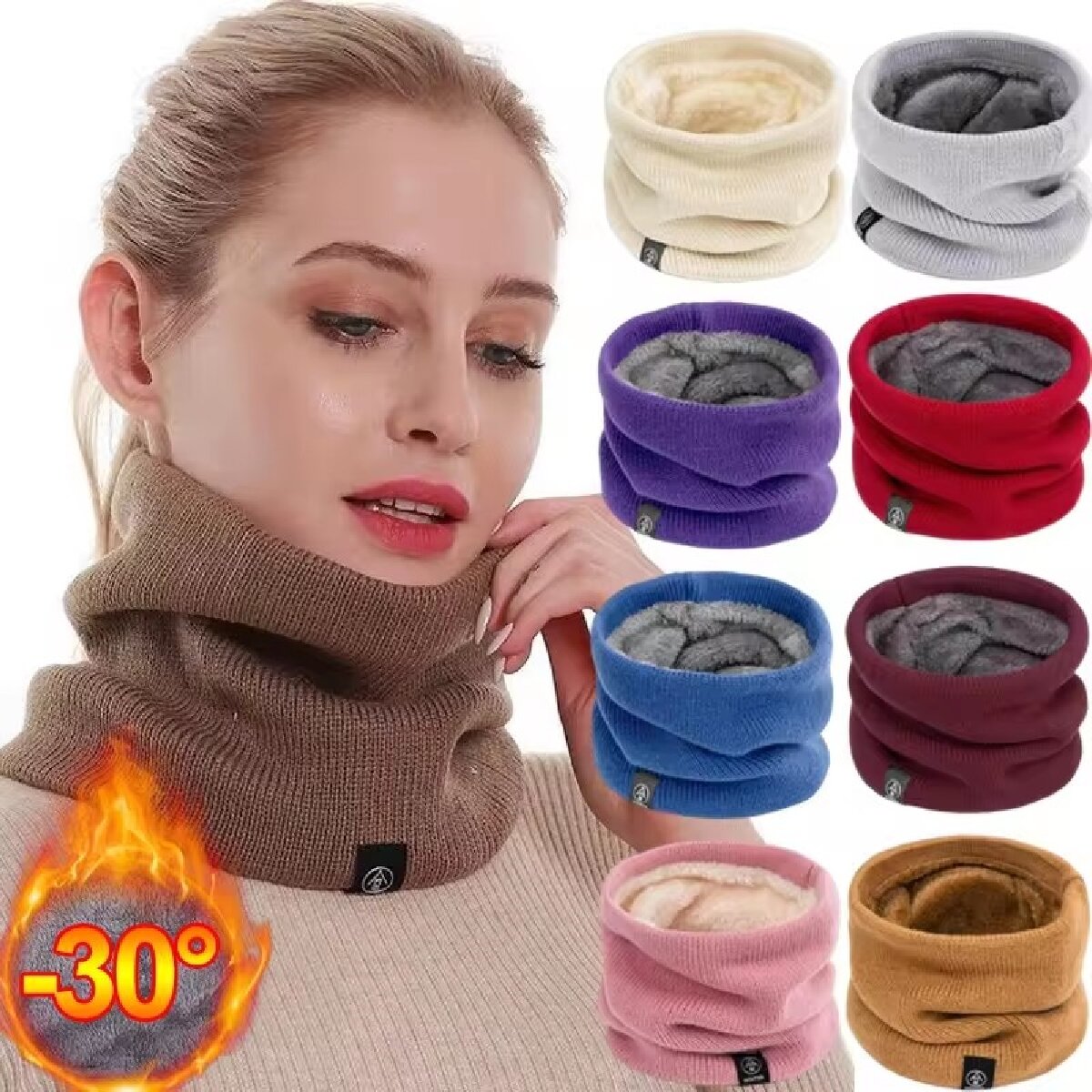 Тёплый зимний плюшевый шарф-му – обзор и цена Winter Headband Fleece
